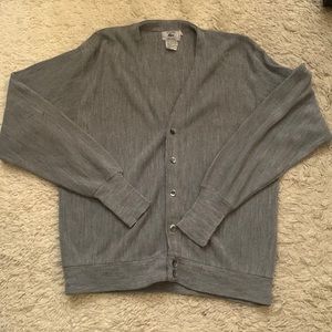 VINTAGE Izod Lacoste Gray Cardigan Sweater